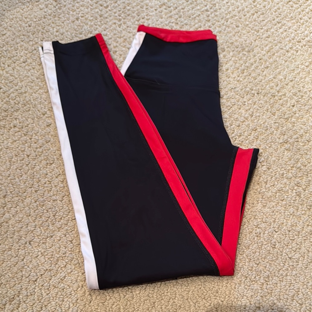 Black and Red Athletic Leggings